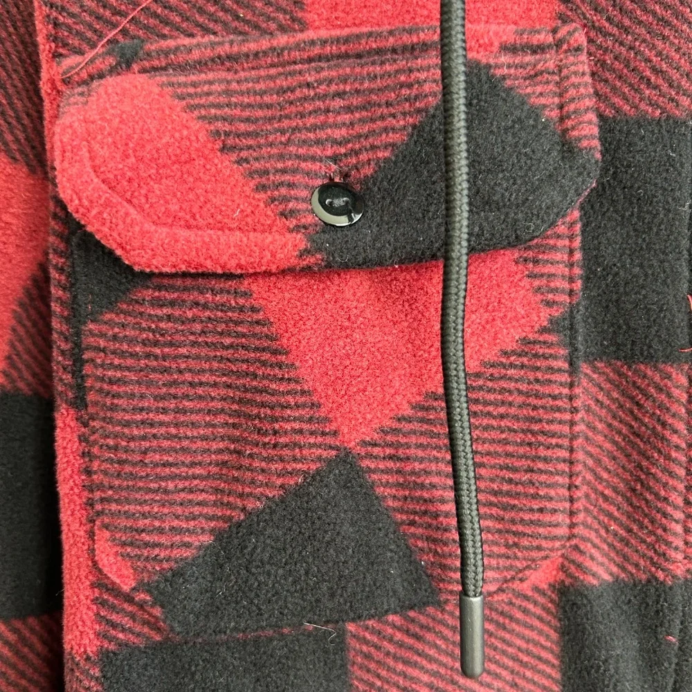 Aeropostale Sherpa lined hooded plaid jacket - Picture 9 of 12